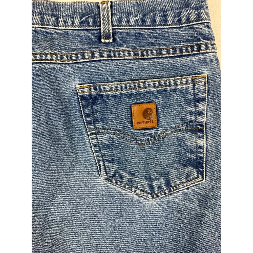 Carhartt Relaxed Fit Jeans Mens 44x30 (fits 42x26) Blue Medium Wash B13 DST